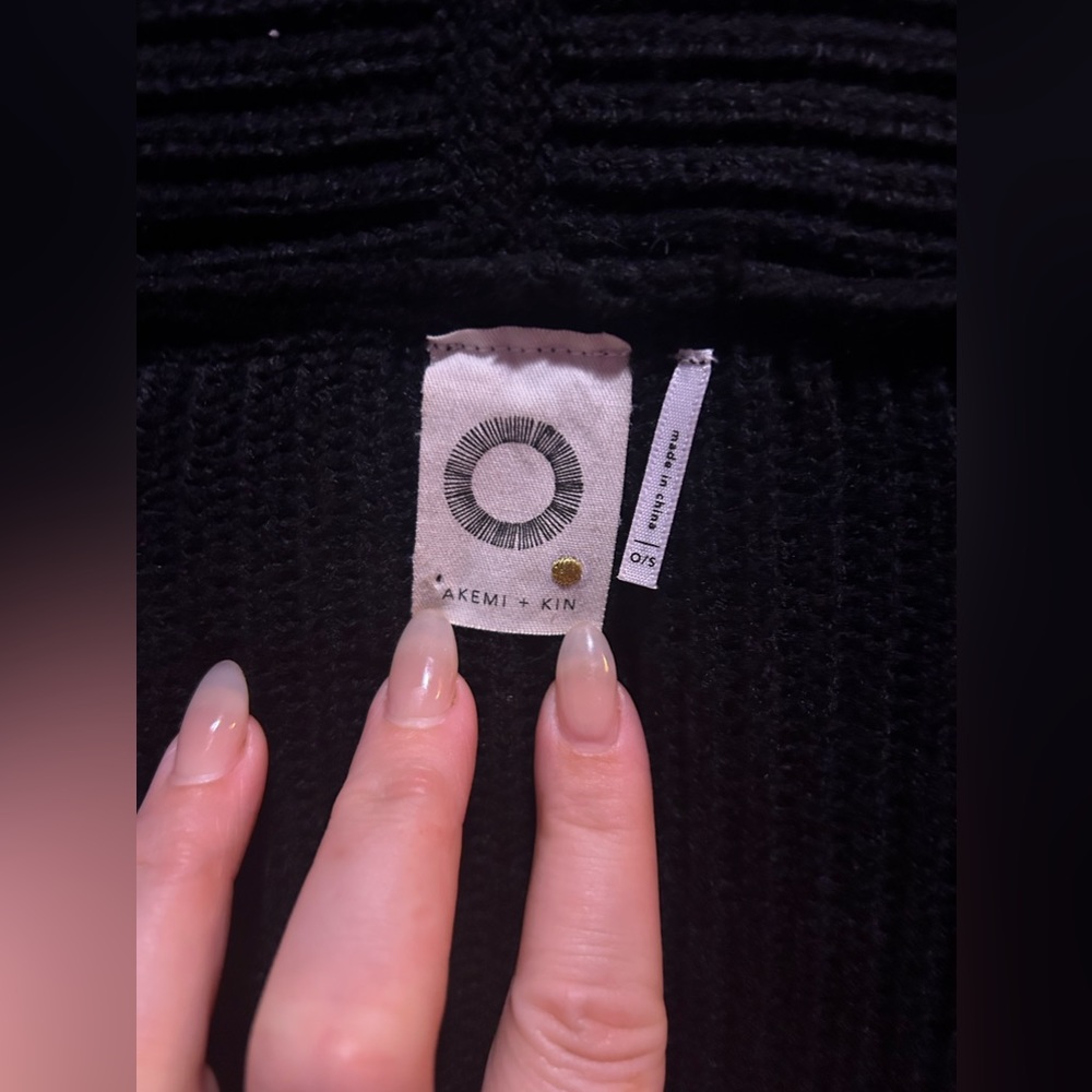 Anthropologie Black Knit Shoulder Wrap/ Shall